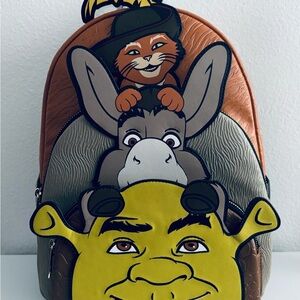 Shrek, Donkey, & Puss in Boots Trio Exclusive Triple Pocket Mini Backpack
